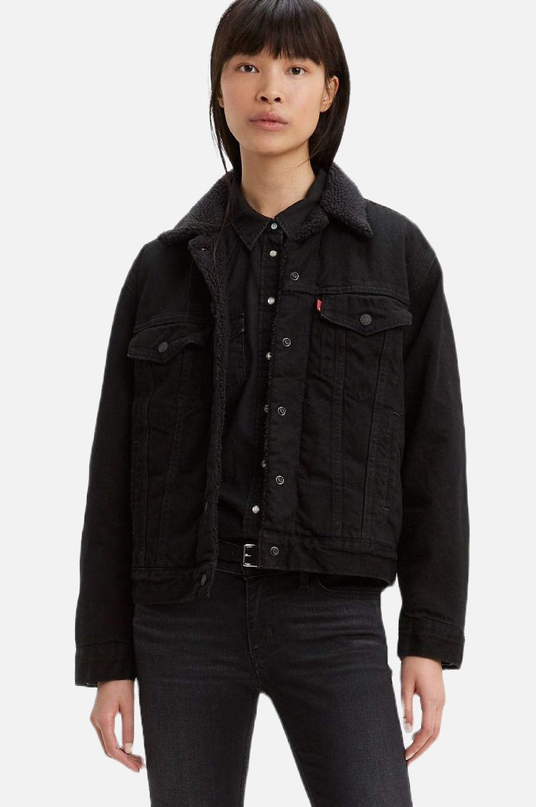 Levi's Ex-Boyfriend Sherpa Trucker Jacket Women Yes Black