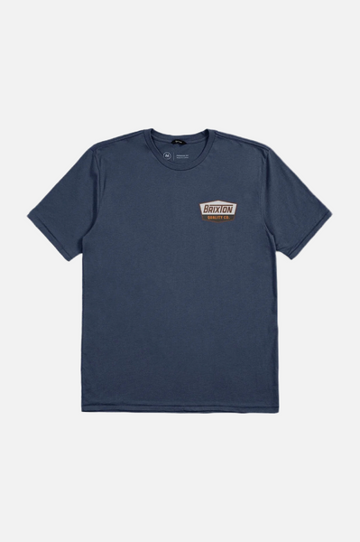 Brixton Regal S/S Standard Tee Men Washed Navy Sepia