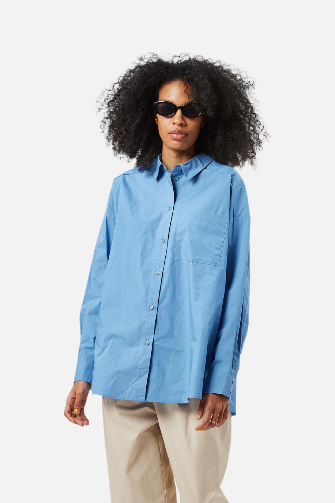 Minimum Luccalis Oversize L/S Shirt Women Quiet Harbor