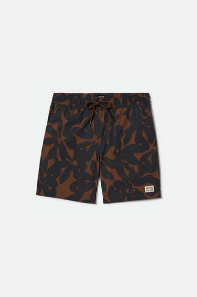 Brixton Everyday Hybrid 7” Short Men Pinecone Brown Floral
