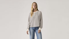 Levi's Lassen Henley Women Jane Stripe Gardenia Strip