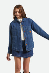 Brixton Durham Shirt Jacket Women Rinse Denim