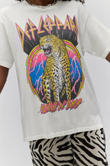 Daydreamer Def Leppard High N Dry Weekend Tee Women Vintage White