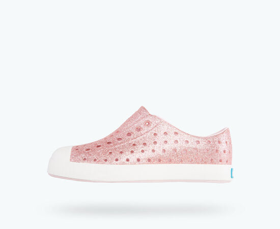 Native Jefferson Bling Child Milk Pink Bling/Shell White