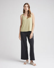 Richer Poorer Recycled Jersey Scoop Neck Tank Women Green Fatigues
