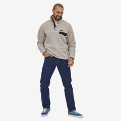 Patagonia LW Synchilla Snap-T P/O Men Oatmeal Heather Smolder Blue