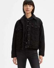 Levi's Ex-Boyfriend Sherpa Trucker Jacket Women Yes Black