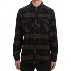 Brixton Bowery LS Flannel Men Black Charcoal