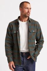 Brixton Bowery LS Flannel Men Ocean