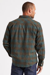 Brixton Bowery LS Flannel Men Ocean
