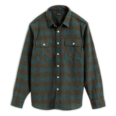 Brixton Bowery LS Flannel Men Ocean