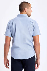 Brixton Charter Oxford Woven SS Men Brixton Light Blue Chambray
