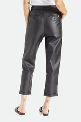Brixton Aberdeen Leather Trouser Pant Women Black