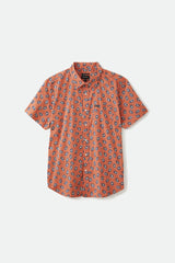 Brixton Charter Print Woven SS Men Apricot Jam