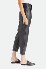 Brixton Aberdeen Leather Trouser Pant Women Black