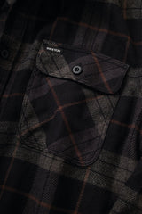 Brixton Bowery LS Flannel Men Black Charcoal