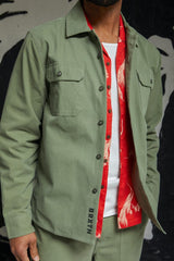 Brixton Bowery Surplus LS Overshirt Men Olive Surplus