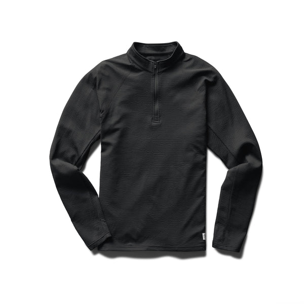 Reigning Champ Solotex Mesh Half Zip Men Heather Black