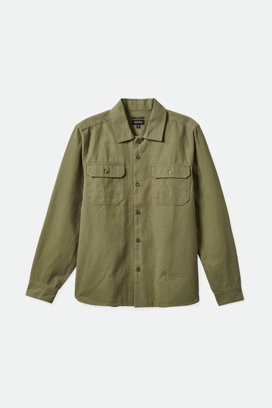 Brixton Bowery Surplus LS Overshirt Men Olive Surplus