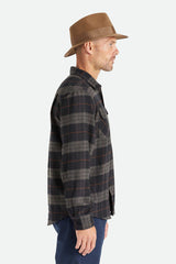 Brixton Bowery LS Flannel Men Black Charcoal