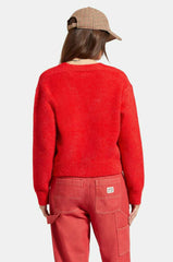 Brixton Town Cardigan Women Mars Red