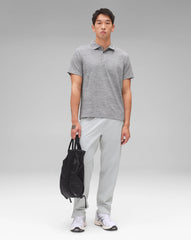 Reigning Champ Solotex Mesh Tiebreak Polo Men Heather Grey