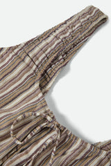 Brixton Abigail Tie Top Women Worn In Robust Red Stripe