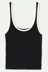 Brixton Ringer Organic A-Tank Women Black Off White