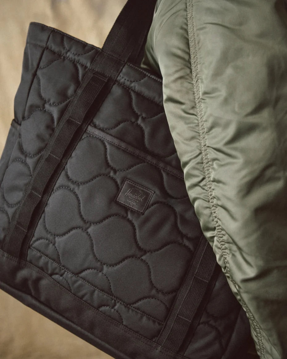 Herschel Heritage Quilted Capsule Tote Black Tonal