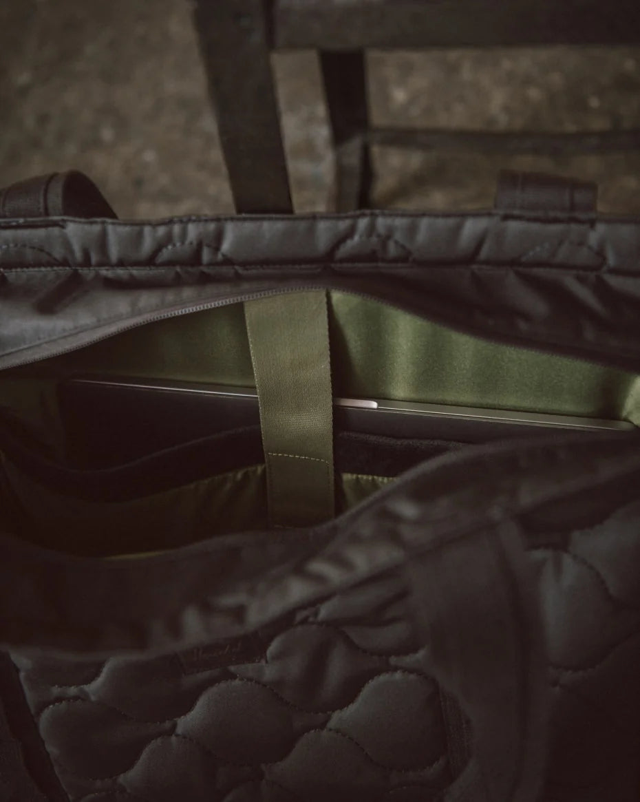 Herschel Heritage Quilted Capsule Tote Black Tonal