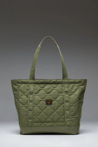 Herschel Heritage Quilted Capsule Tote Loden Green Tonal