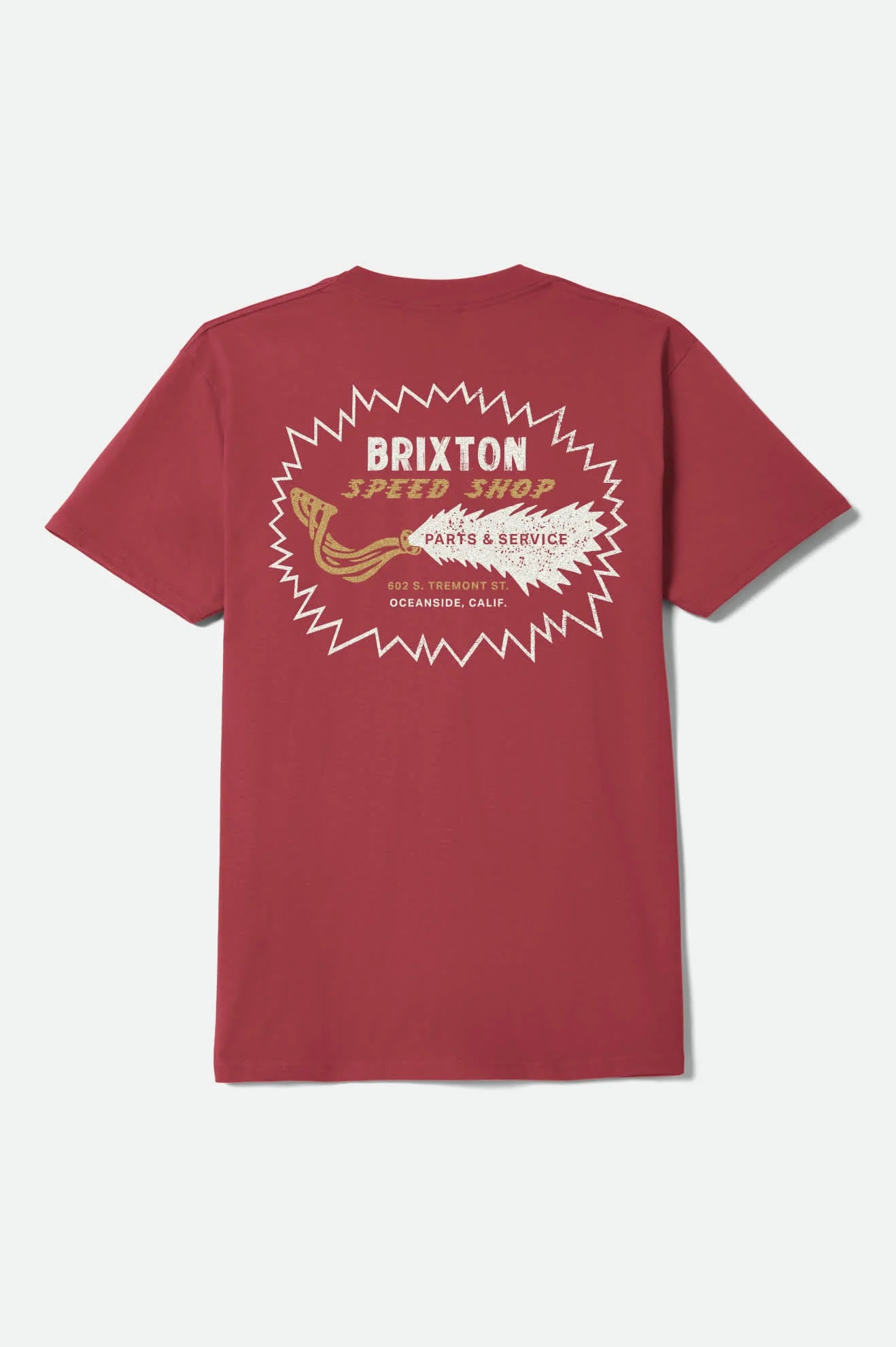 Brixton Mavis S/S Mens Robust Red Worn Wash