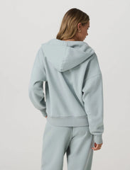 Vuori Restore Relaxed Half Zip Hoodie Women Blue Haze