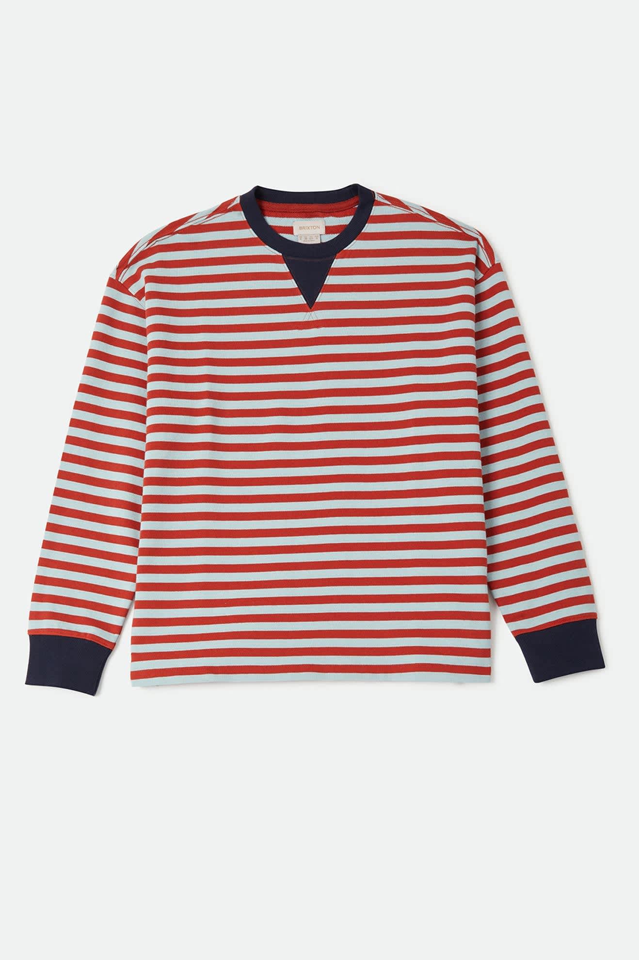 Brixton Retro Long Sleeve Crew Women Sea Grass/Rust