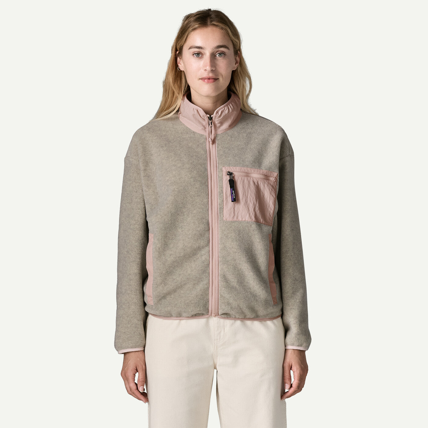 Patagonia W's Synch Jacket Women Oatmeal Heather w/Pink Frost