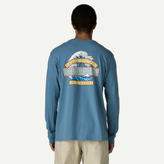 Patagonia Great Waves L/S Responsibili-Tee Men Shore Blue