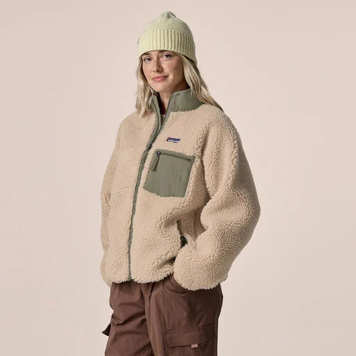 Patagonia Classic Retro-X® Fleece Jacket Women Dark Natural w/River Rock Green