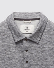 Reigning Champ Solotex Mesh Tiebreak Polo Men Heather Grey