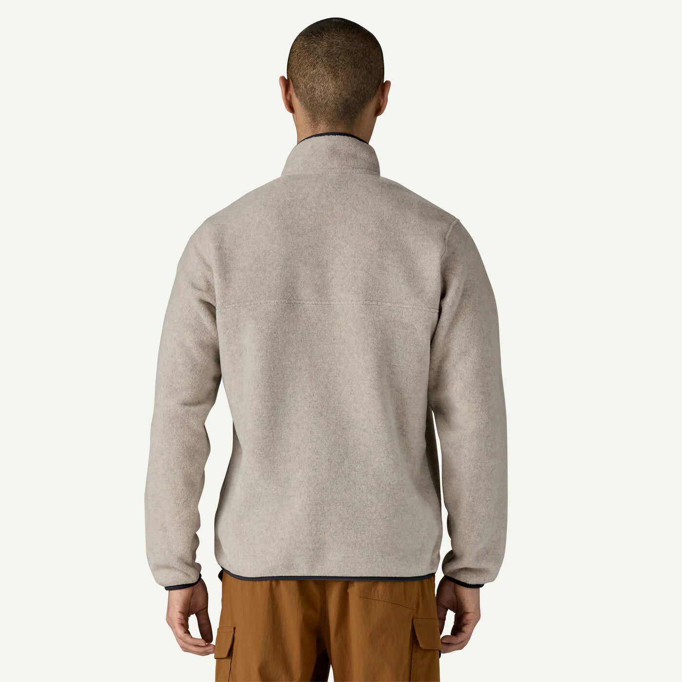 Patagonia M's LW Synch Snap-T Pullover Men Oatmeal Heather w/New Navy