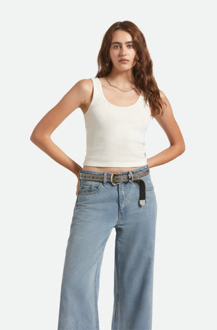 Brixton Pointella Slim Fit Tank Women Off White