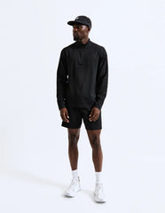 Reigning Champ Solotex Mesh Tiebreak Quarter Zip Men Heather Black