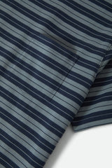 Brixton Nova Stripe S/S Tee Mens Midnight Blue/Future Grey Worn Wash