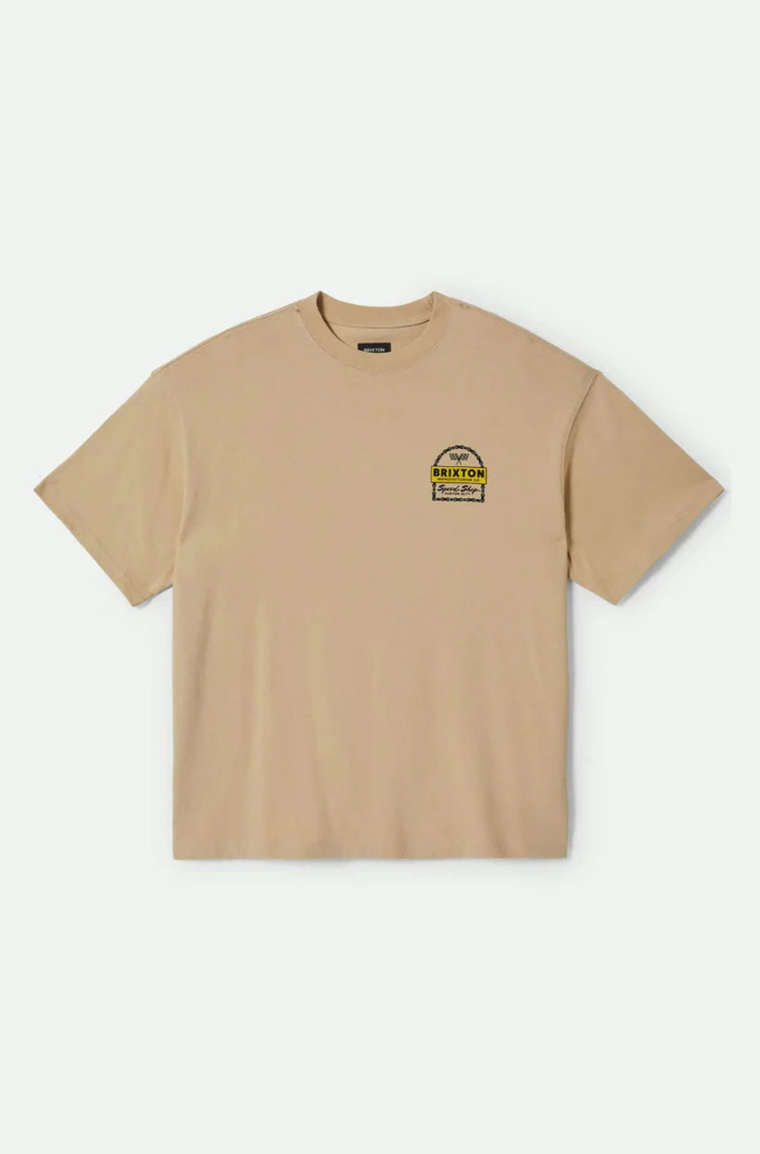 Brixton Drayton HW Relaxed Tee Men Cream Classic Wash