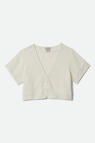 Brixton Seaside Eyelet Top Women Off White Eyelet