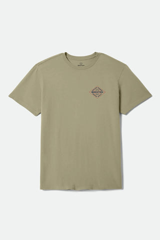 Brixton Lowry S/S Standard Tee Men Olive Surplus/Worn Wash