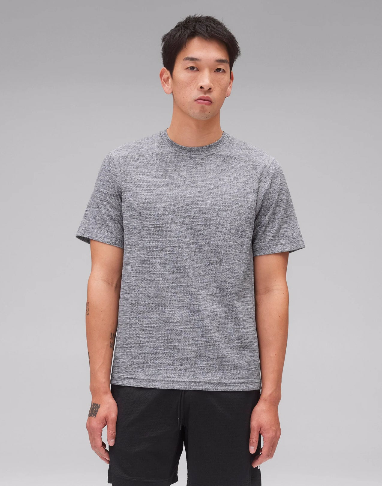 Reigning Champ Solotex Mesh Tiebreak T-Shirt Men Heather Grey