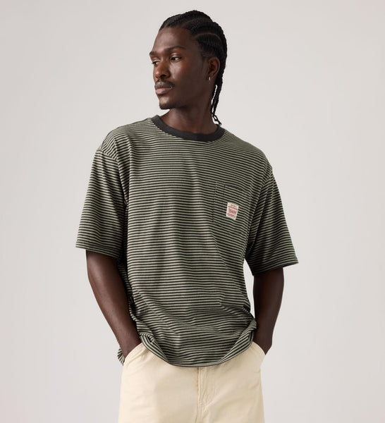 Levi’s SS Workwear Tee Eaun Stripe Dried Sage
