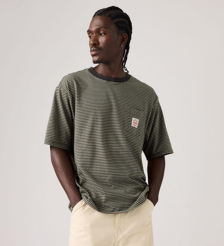 Levi’s SS Workwear Tee Eaun Stripe Dried Sage