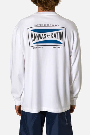 Katin Scrubber Box Fit L/S Tee Men White
