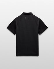 Reigning Champ Solotex Mesh Tiebreak Polo Men Heather Black